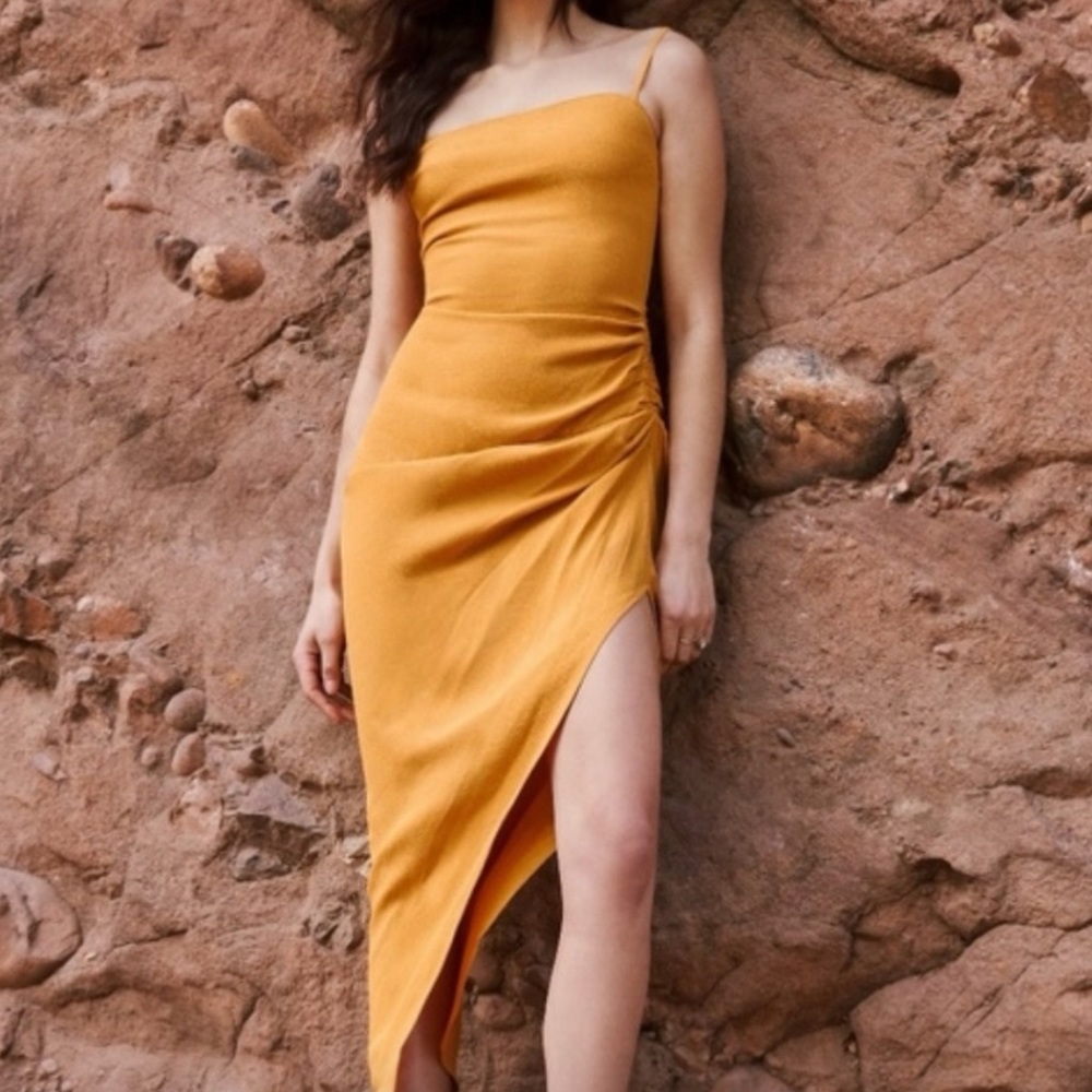 REFORMATION MIGNON SQUARE NECK SLEEVELESS BODYCON COCKTAIL DRESS SZ 8